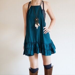 NWOT Intimately by Free People Raven Slip Dress in Teal